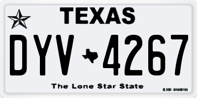 TX license plate DYV4267