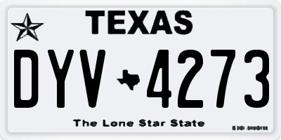 TX license plate DYV4273