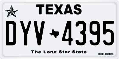 TX license plate DYV4395