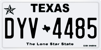 TX license plate DYV4485