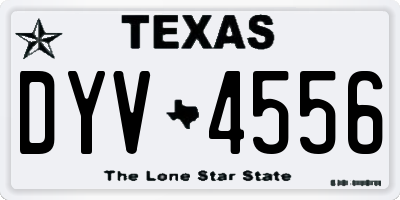 TX license plate DYV4556
