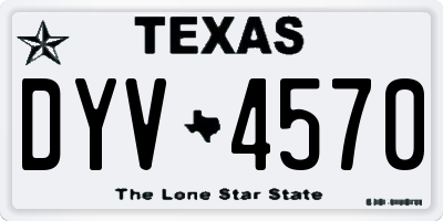 TX license plate DYV4570