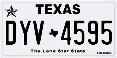 TX license plate DYV4595