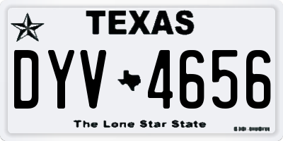 TX license plate DYV4656