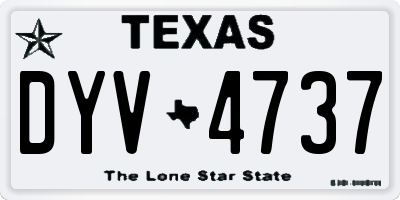 TX license plate DYV4737