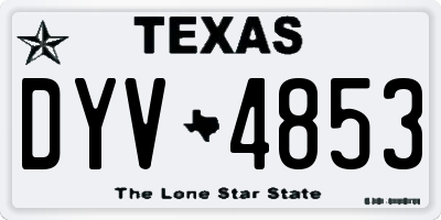 TX license plate DYV4853