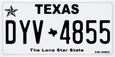 TX license plate DYV4855