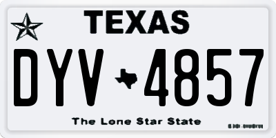 TX license plate DYV4857
