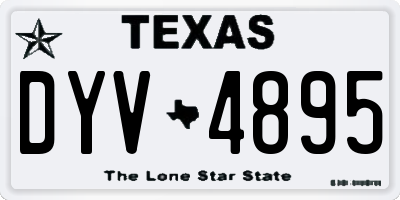 TX license plate DYV4895