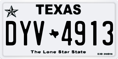 TX license plate DYV4913