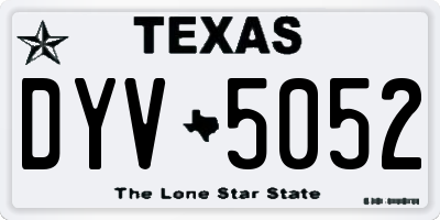 TX license plate DYV5052