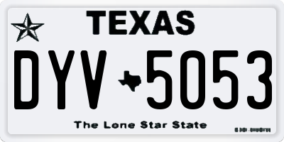 TX license plate DYV5053