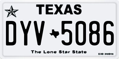 TX license plate DYV5086