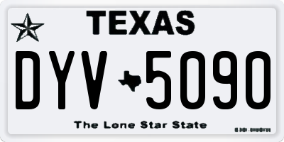 TX license plate DYV5090