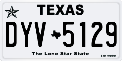 TX license plate DYV5129