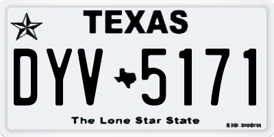 TX license plate DYV5171