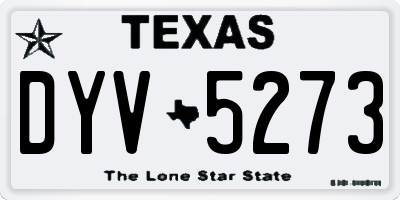 TX license plate DYV5273