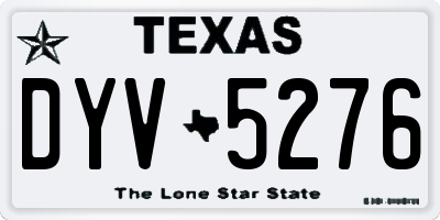 TX license plate DYV5276