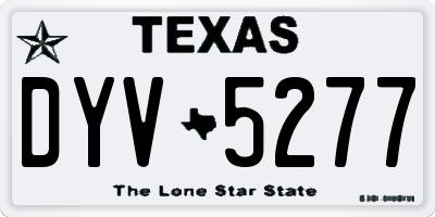 TX license plate DYV5277
