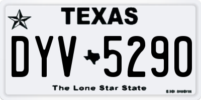 TX license plate DYV5290