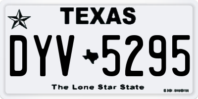 TX license plate DYV5295
