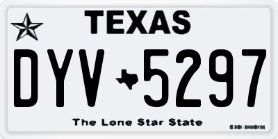 TX license plate DYV5297