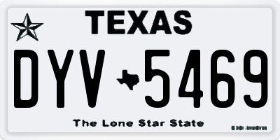 TX license plate DYV5469