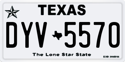 TX license plate DYV5570
