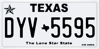 TX license plate DYV5595