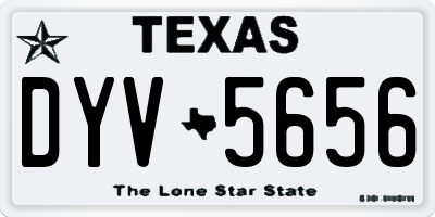 TX license plate DYV5656