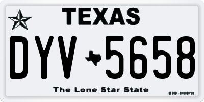 TX license plate DYV5658