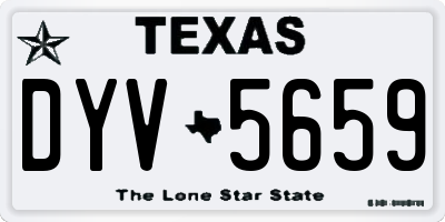 TX license plate DYV5659