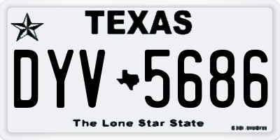 TX license plate DYV5686
