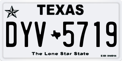 TX license plate DYV5719