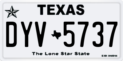 TX license plate DYV5737