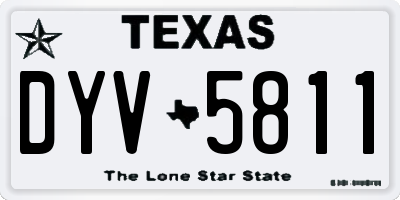 TX license plate DYV5811