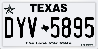 TX license plate DYV5895