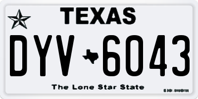 TX license plate DYV6043