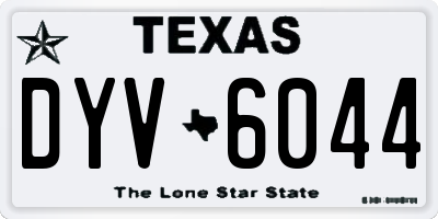 TX license plate DYV6044