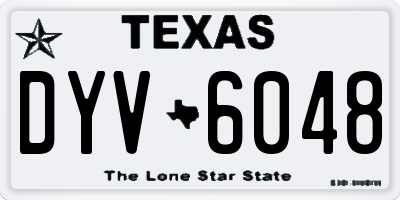 TX license plate DYV6048
