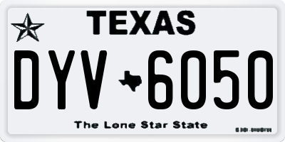 TX license plate DYV6050