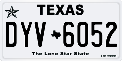 TX license plate DYV6052