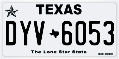 TX license plate DYV6053