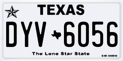 TX license plate DYV6056