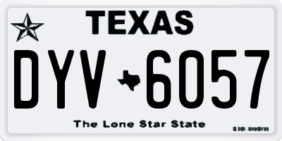 TX license plate DYV6057
