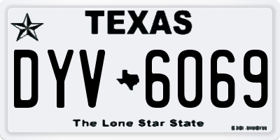 TX license plate DYV6069