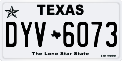 TX license plate DYV6073