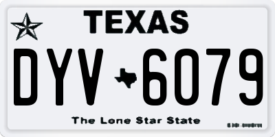 TX license plate DYV6079