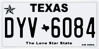TX license plate DYV6084