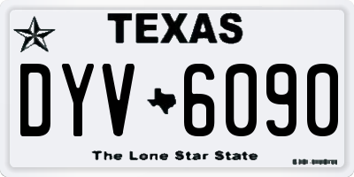 TX license plate DYV6090